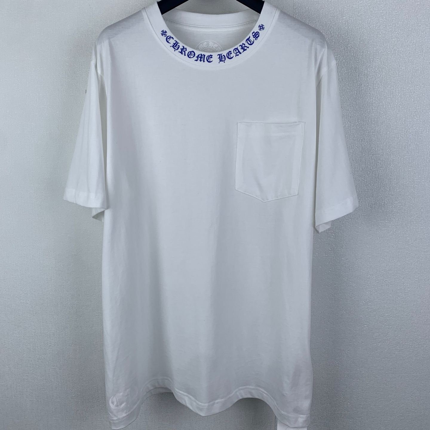 Chrome Hearts Neck Logo T-Shirt 'Black/Neon Yellow'