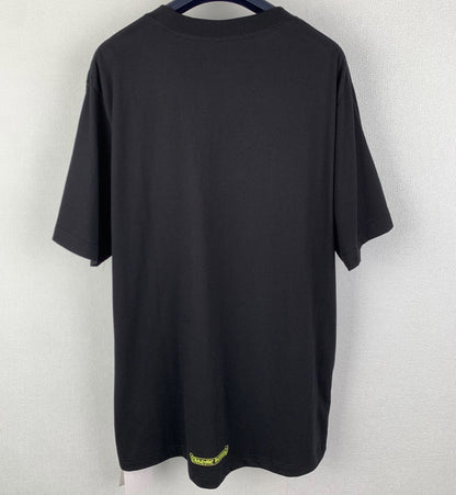 Chrome Hearts Neck Logo T-Shirt 'Black/Neon Yellow'