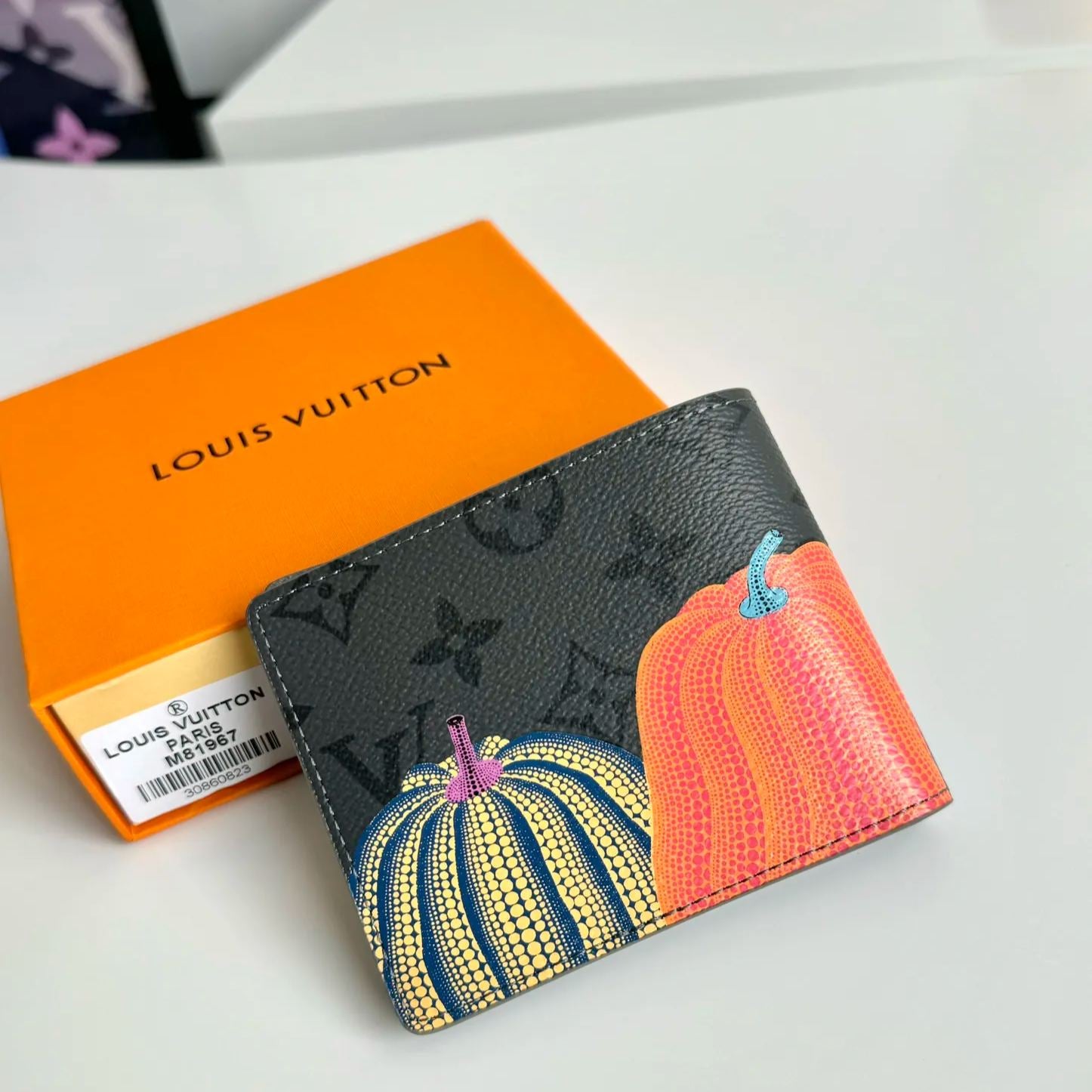 Louis Vuitton x Yayoi Kusama Slender Wallet Monogram Eclipse Reverse Pumpkin