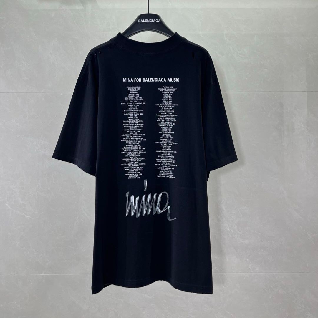 BALENCIAGA Music | Mina Series T-Shirt Oversized "Black/White"