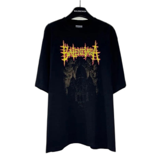 BALENCIAGA Crew-Neck T-Shirt With Logo "Black"