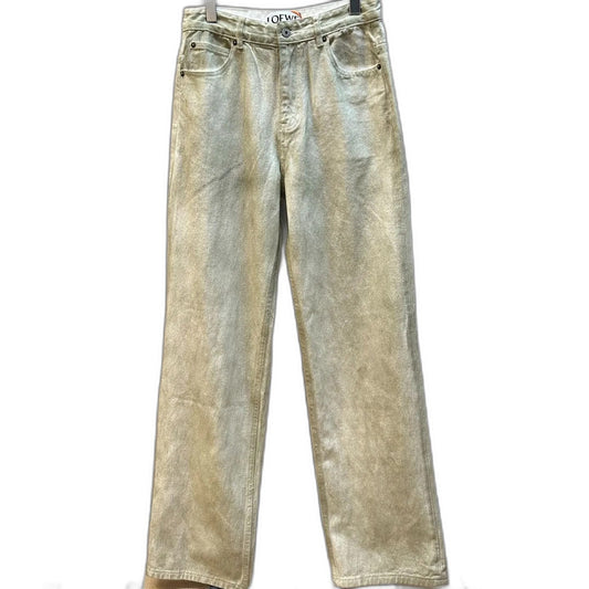 LOEWE Straight Leg Logo Patch Jeans