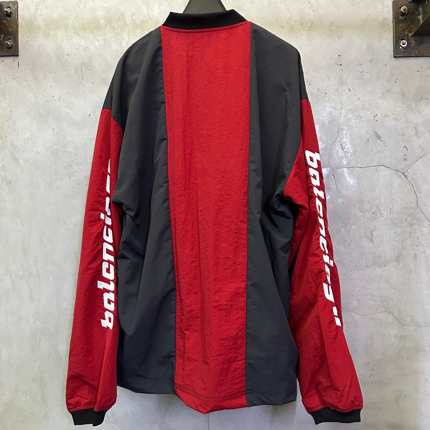 Balenciaga Men's Outerwear Long Sleeve Top in Lipstick Red/black