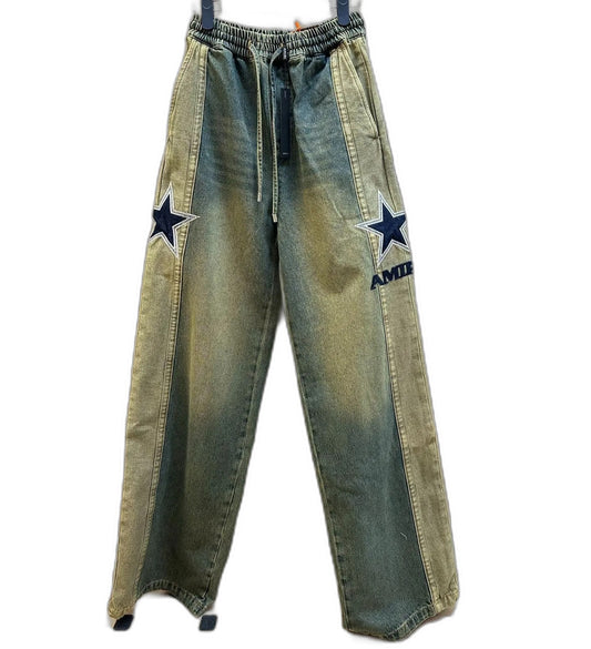 Amiri Men's Grey Sport Denim Track Trousers