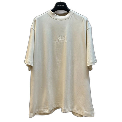 BALENCIAGA Classic Double-B Embroidered Short-Sleeve T-Shirt