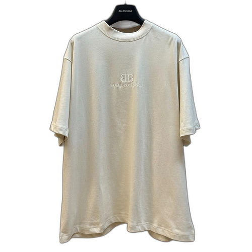 BALENCIAGA Classic Double-B Embroidered Short-Sleeve T-Shirt