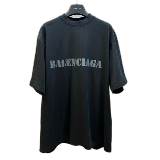 Balenciaga-Stencil Type T-shirt 'Black'
