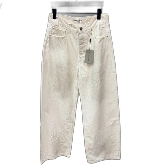 Balenciaga Distressed Wide-Leg Jeans