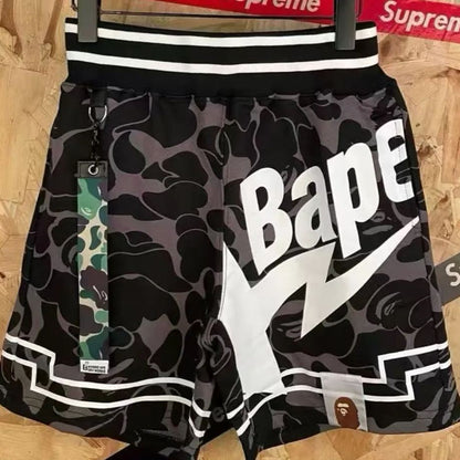 BAPE Space Camo Shark Sweat Shorts (SS21) White