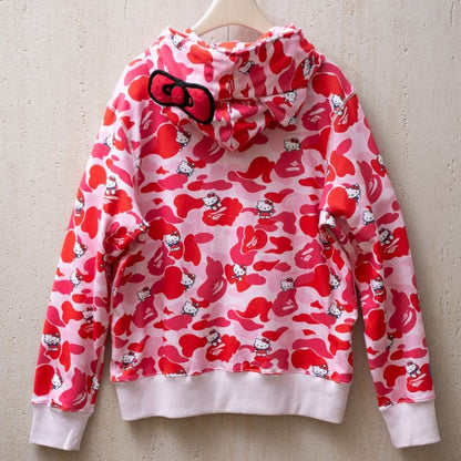 A Bathing Ape x HELLO KITTY Camo Full Zip Hoodie