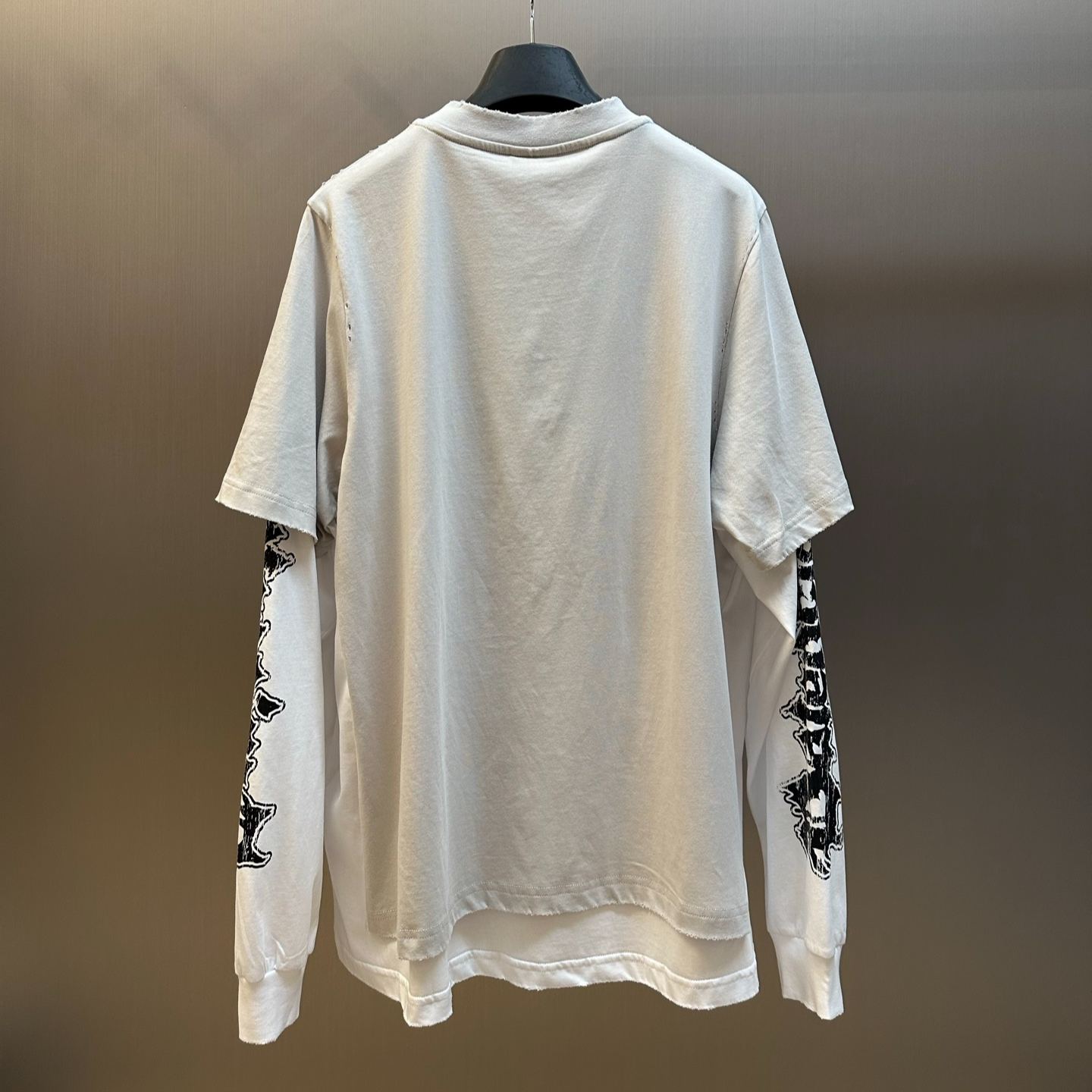 Balenciaga Hybrid Double T-shirt for men in light grey/white