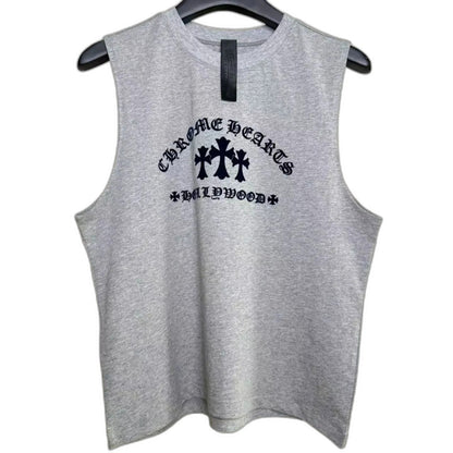 CHROME HEARTS Cemetery Cross Scroll Tank Top