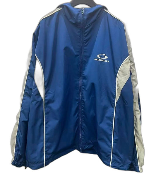 Balenciaga Men's Tracksuit Jacket in Marine Blue