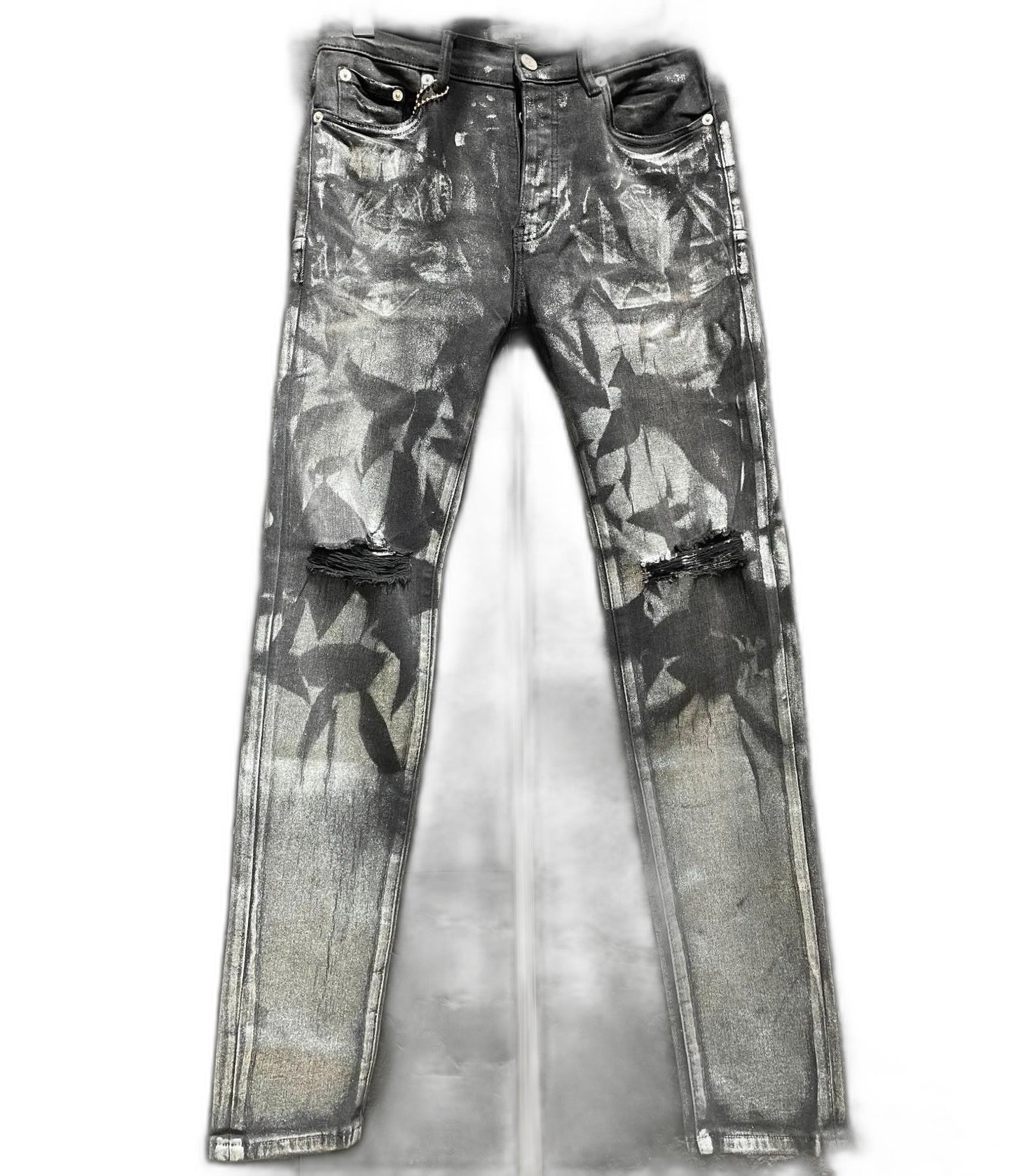 PURPLE BRAND Hickory Overdye Skinny Jeans 'Antracite'