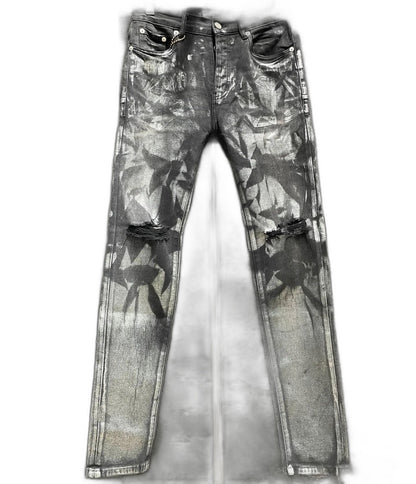 PURPLE BRAND Hickory Overdye Skinny Jeans 'Antracite'