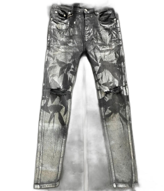 PURPLE BRAND Hickory Overdye Skinny Jeans 'Antracite'