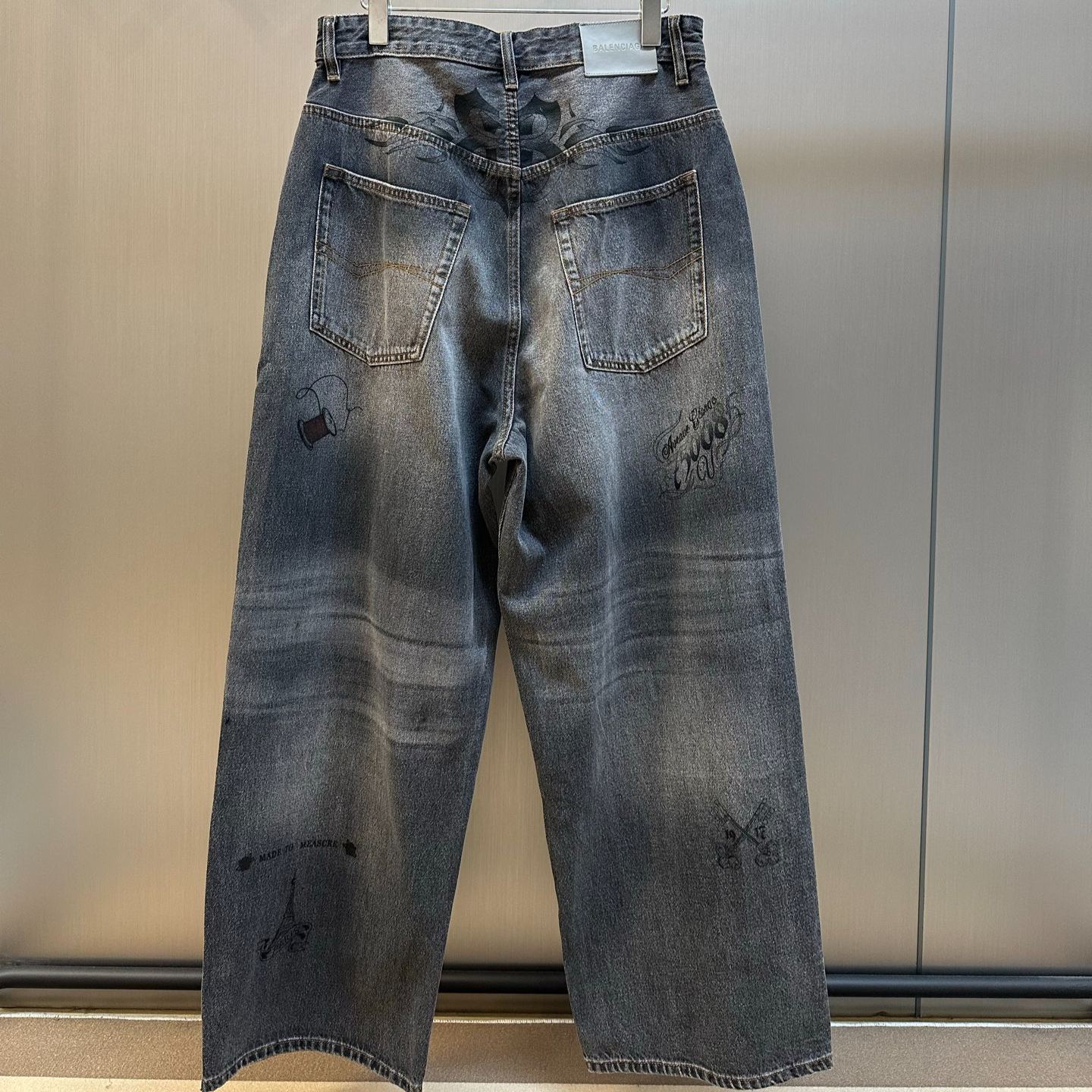 Balenciaga Tattoo Baggy Jeans