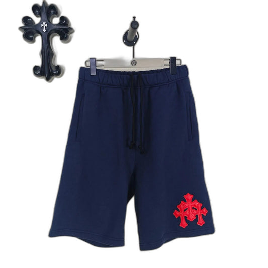 CHROME HEARTS Leather Cemetery Cross Shorts