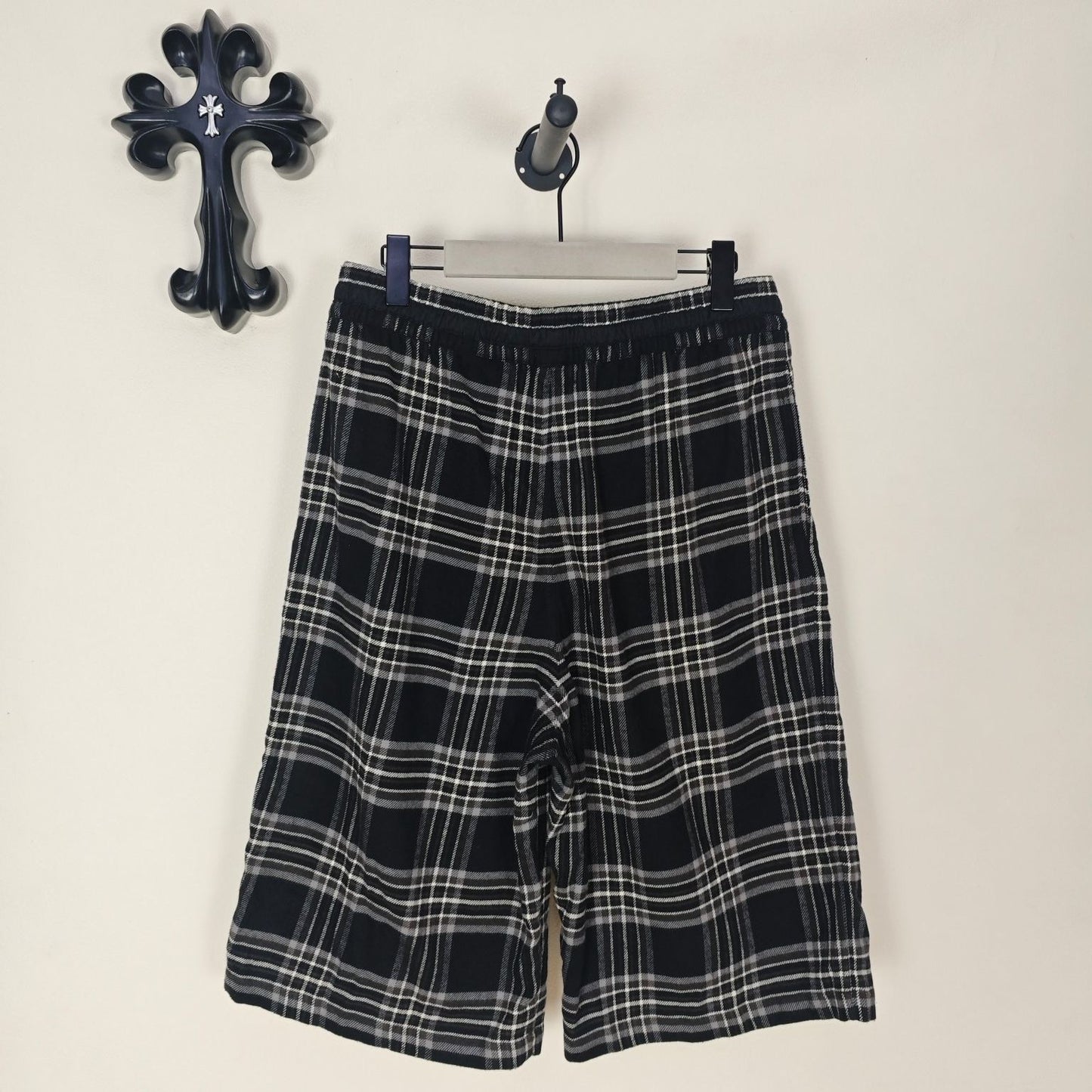 Chrome Hearts After School Cross Patch Flannel Shorts