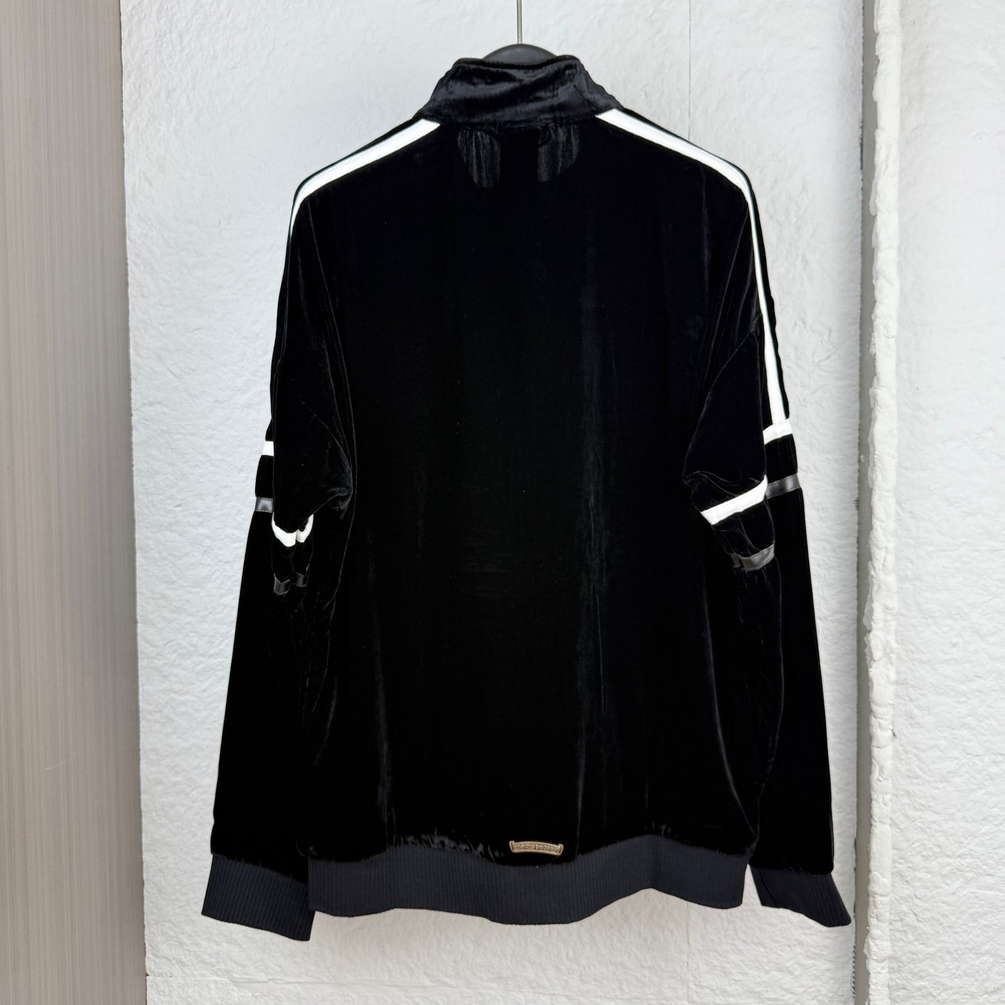 Chrome Hearts Logo-Embroidered Velour Zip-Up Track Jacket