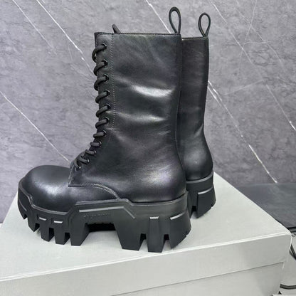 BALENCIAGA Bulldozer Lace-Up Boot Black
