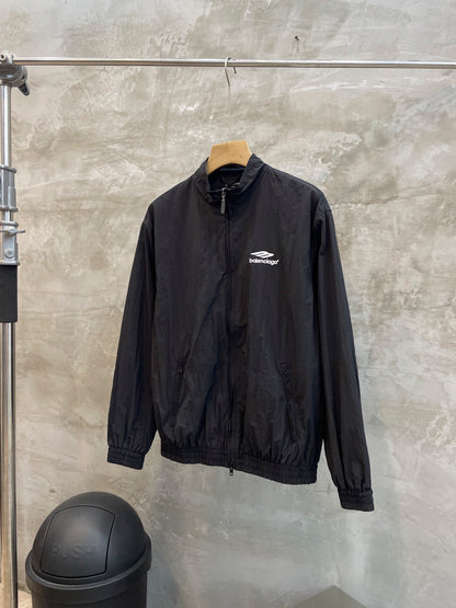 Balenciaga 3B Sports Icon Small Fit Tracksuit Jacket Black/White Logo