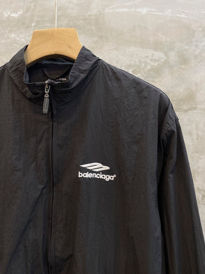 Balenciaga 3B Sports Icon Small Fit Tracksuit Jacket Black/White Logo