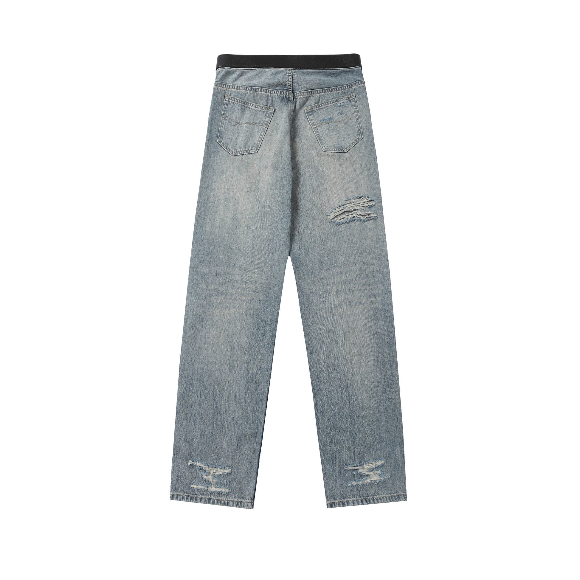 BALENCIAGA*Selvedge organic denim pants with integrated belt