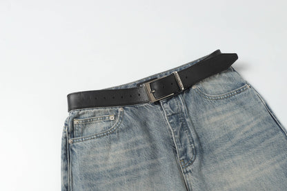 BALENCIAGA*Selvedge organic denim pants with integrated belt
