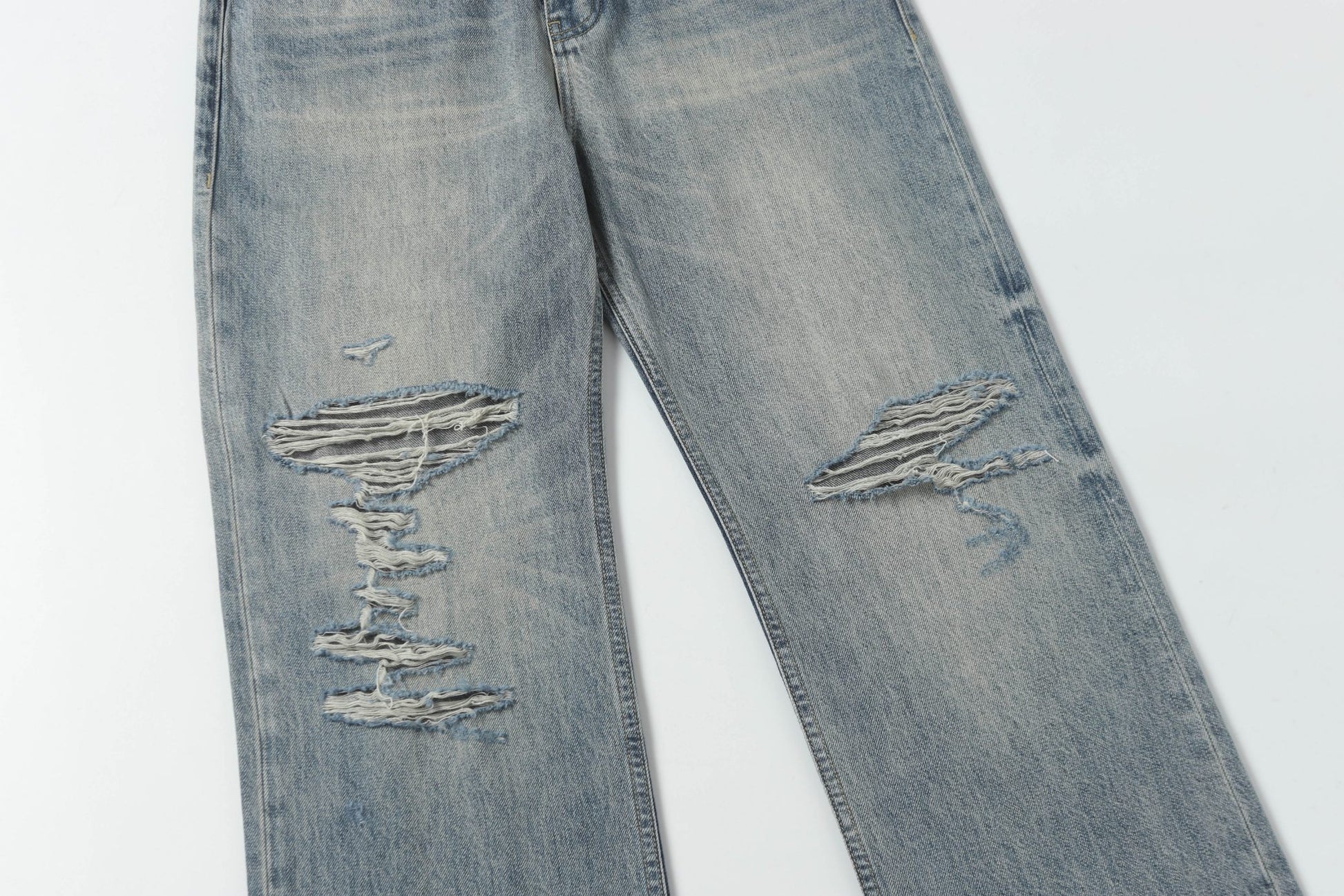 BALENCIAGA*Selvedge organic denim pants with integrated belt