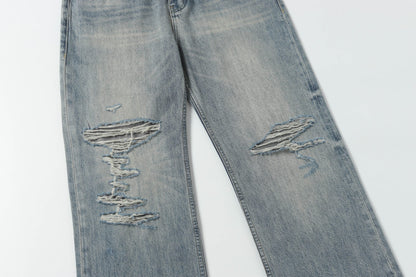 BALENCIAGA*Selvedge organic denim pants with integrated belt