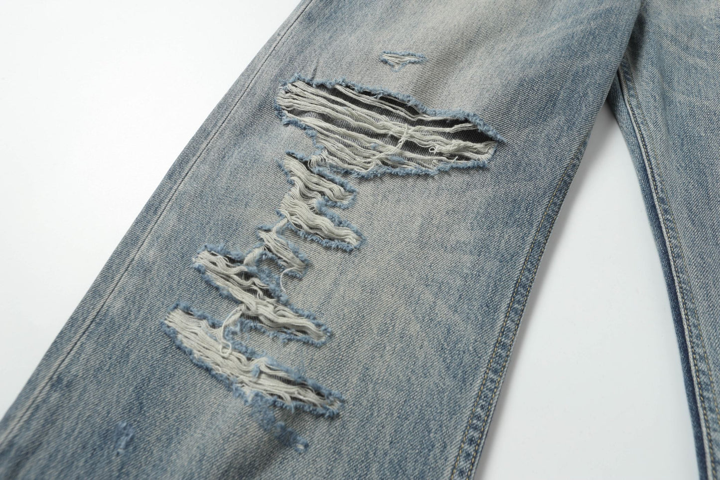 BALENCIAGA*Selvedge organic denim pants with integrated belt