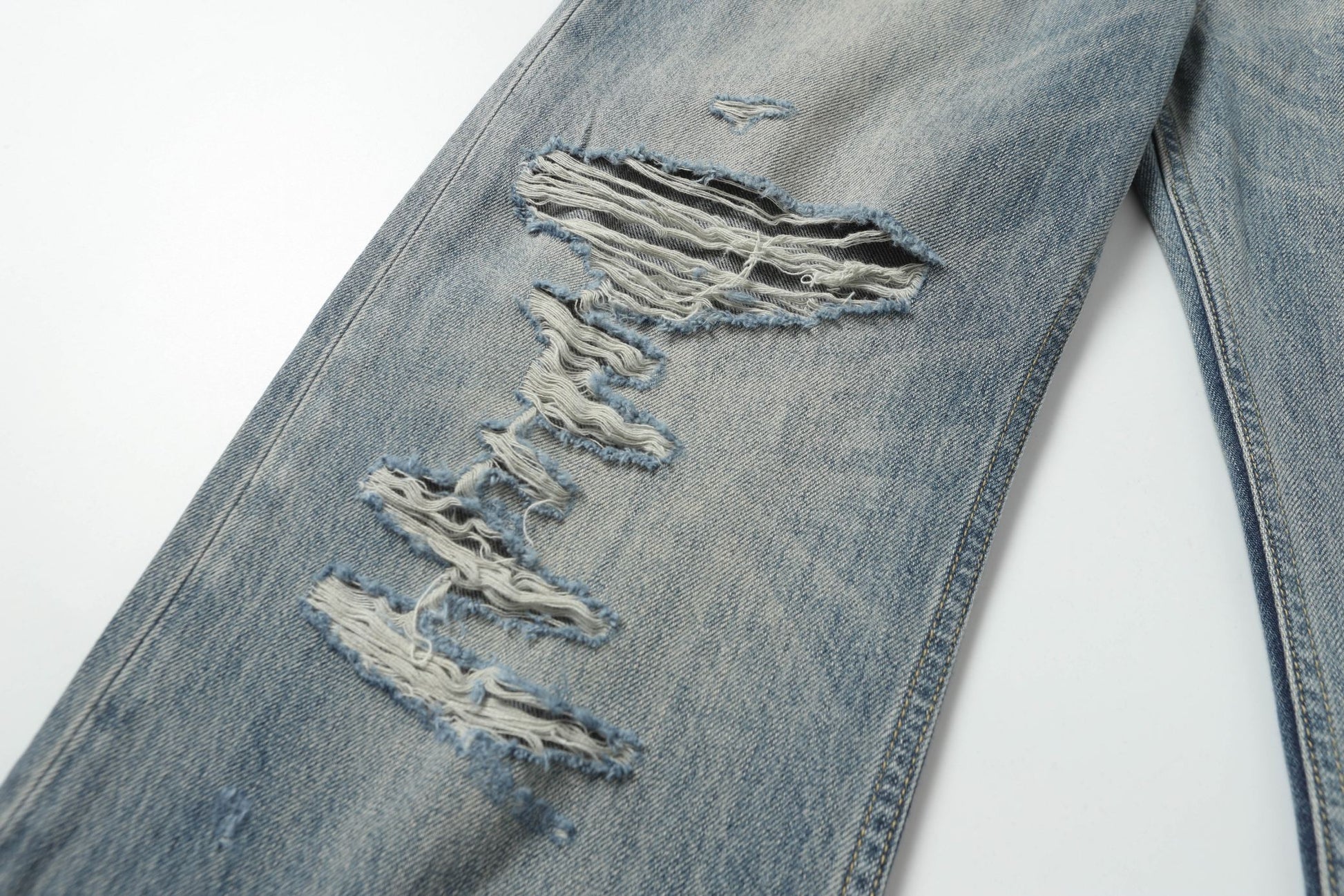 BALENCIAGA*Selvedge organic denim pants with integrated belt
