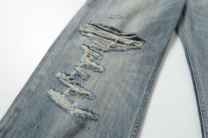 BALENCIAGA*Selvedge organic denim pants with integrated belt