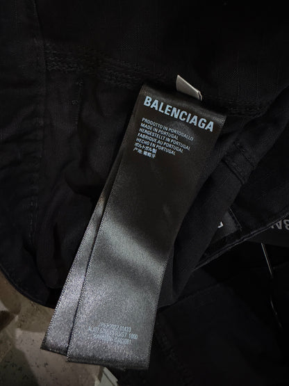 BALENCIAGA Men's Distressed Large Cargo Pants "Black"