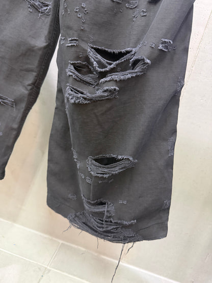 BALENCIAGA Men's Distressed Large Cargo Pants "Black"
