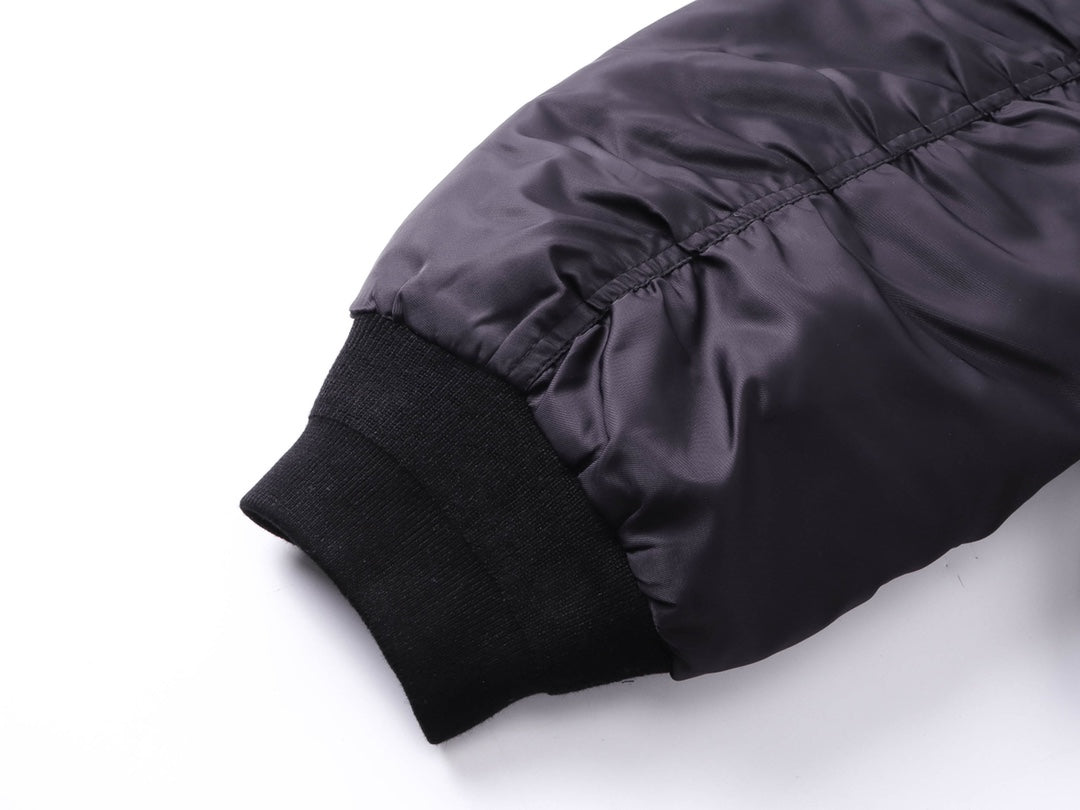 BALENCIAGA Men's Lion Club Varsity Jacket in Black