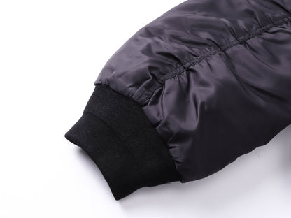 BALENCIAGA Men's Lion Club Varsity Jacket in Black