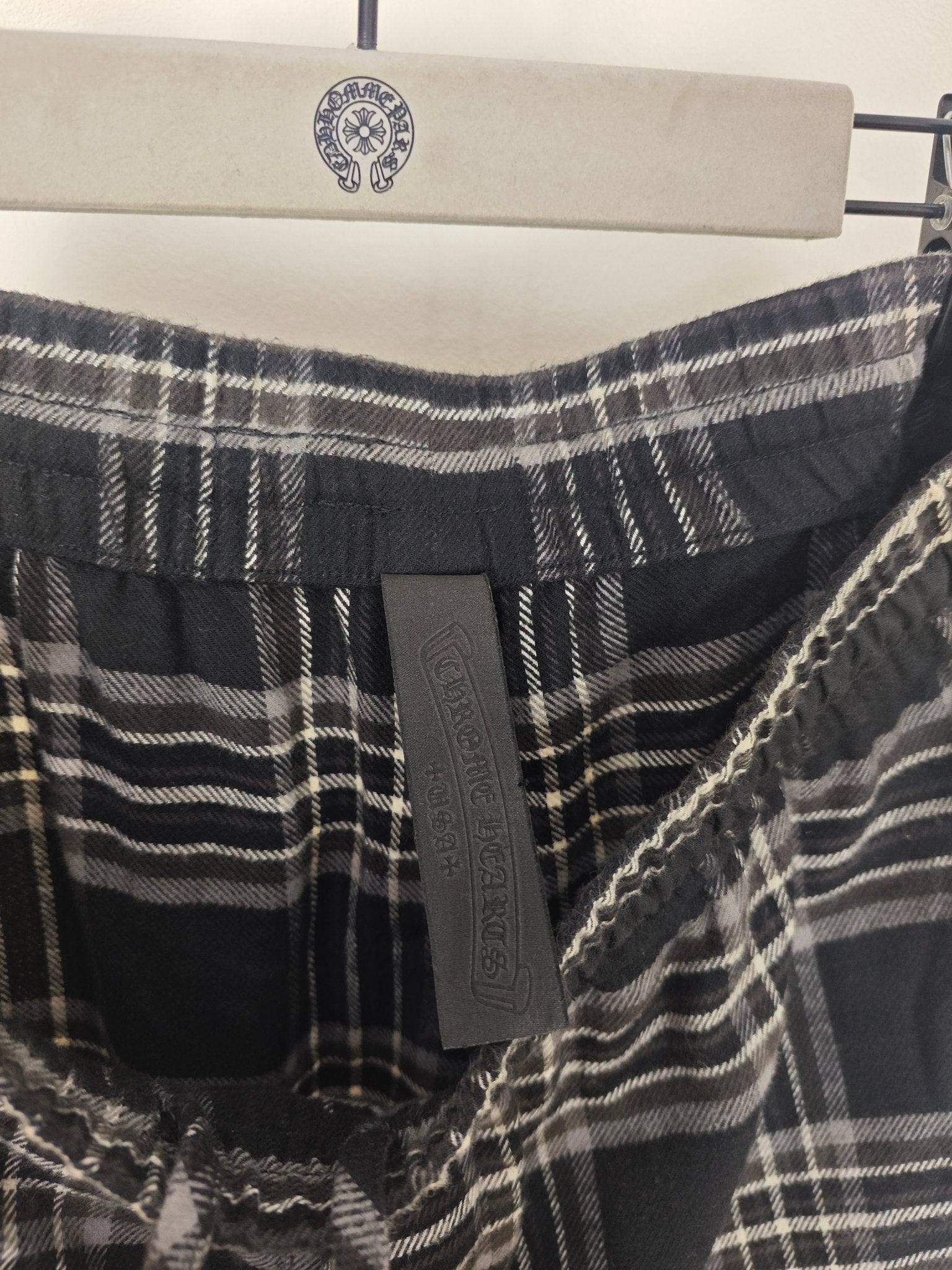 Chrome Hearts After School Cross Patch Flannel Shorts
