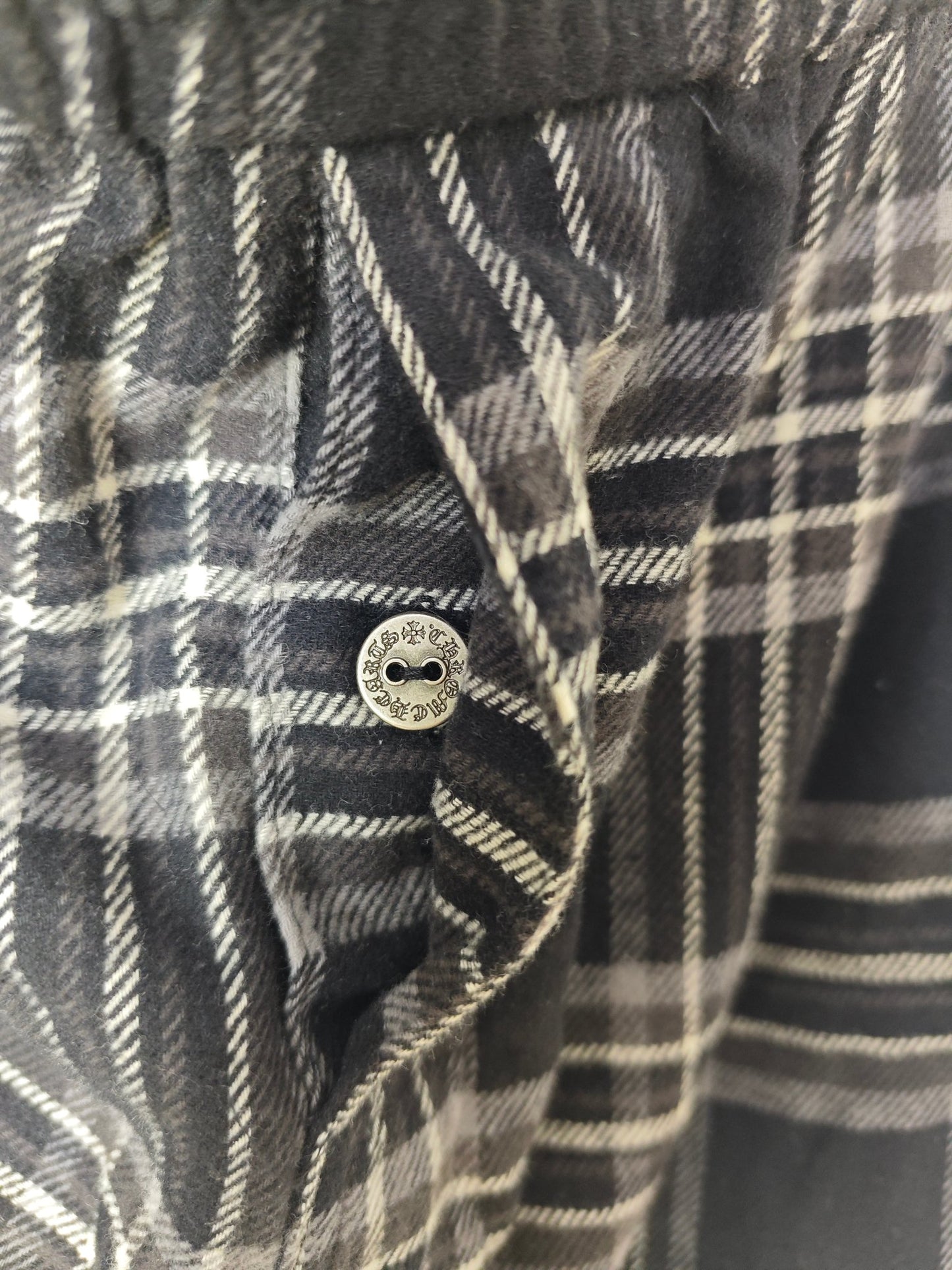 Chrome Hearts After School Cross Patch Flannel Shorts