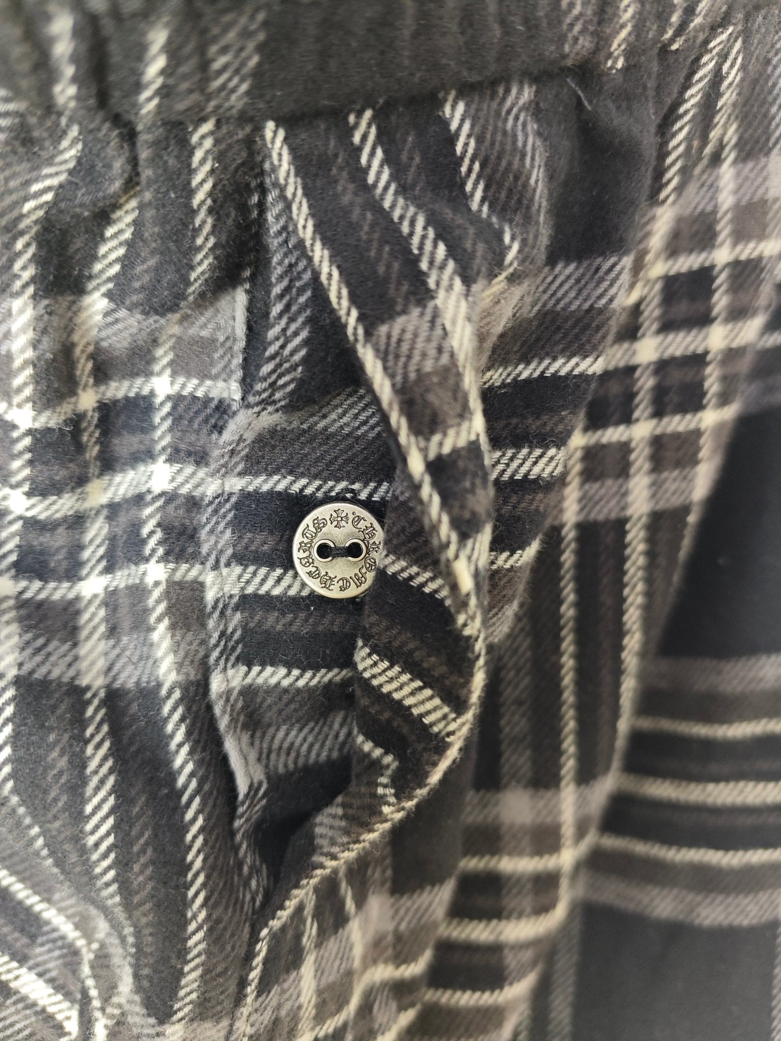 Chrome Hearts After School Cross Patch Flannel Shorts