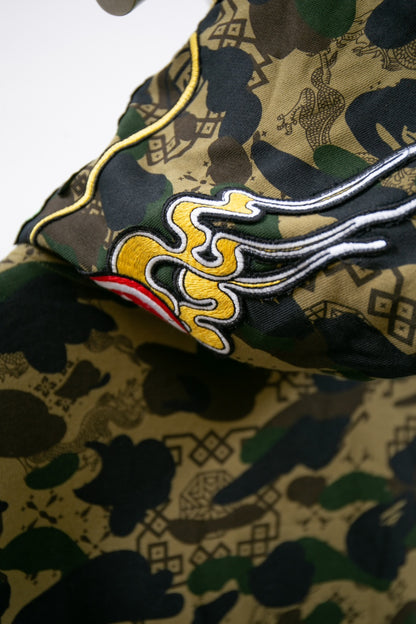 BAPE X CLOT CAMO SHARK RELAXED FIT FULL ZIP HOODIE