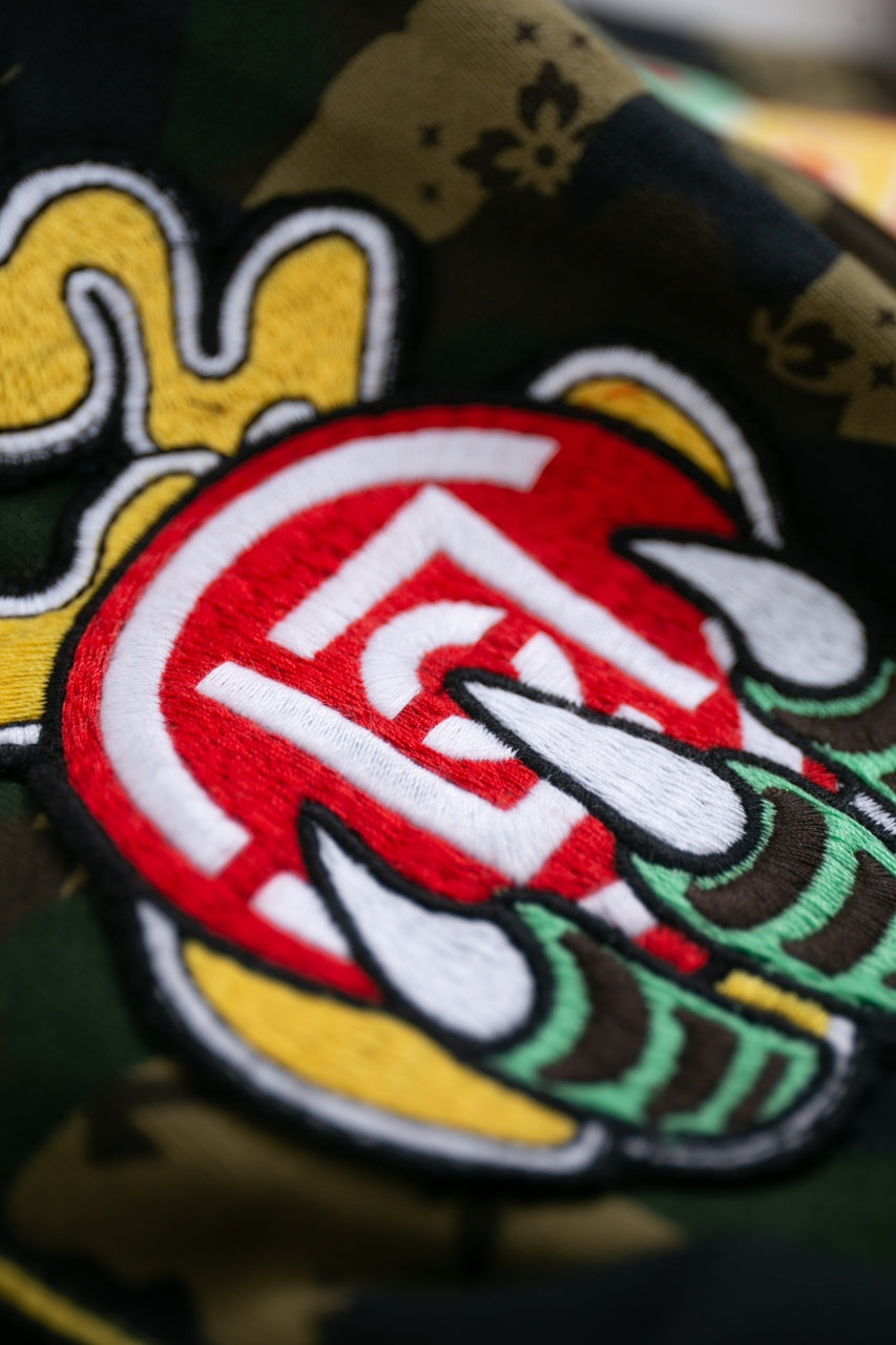 BAPE X CLOT CAMO SHARK RELAXED FIT FULL ZIP HOODIE