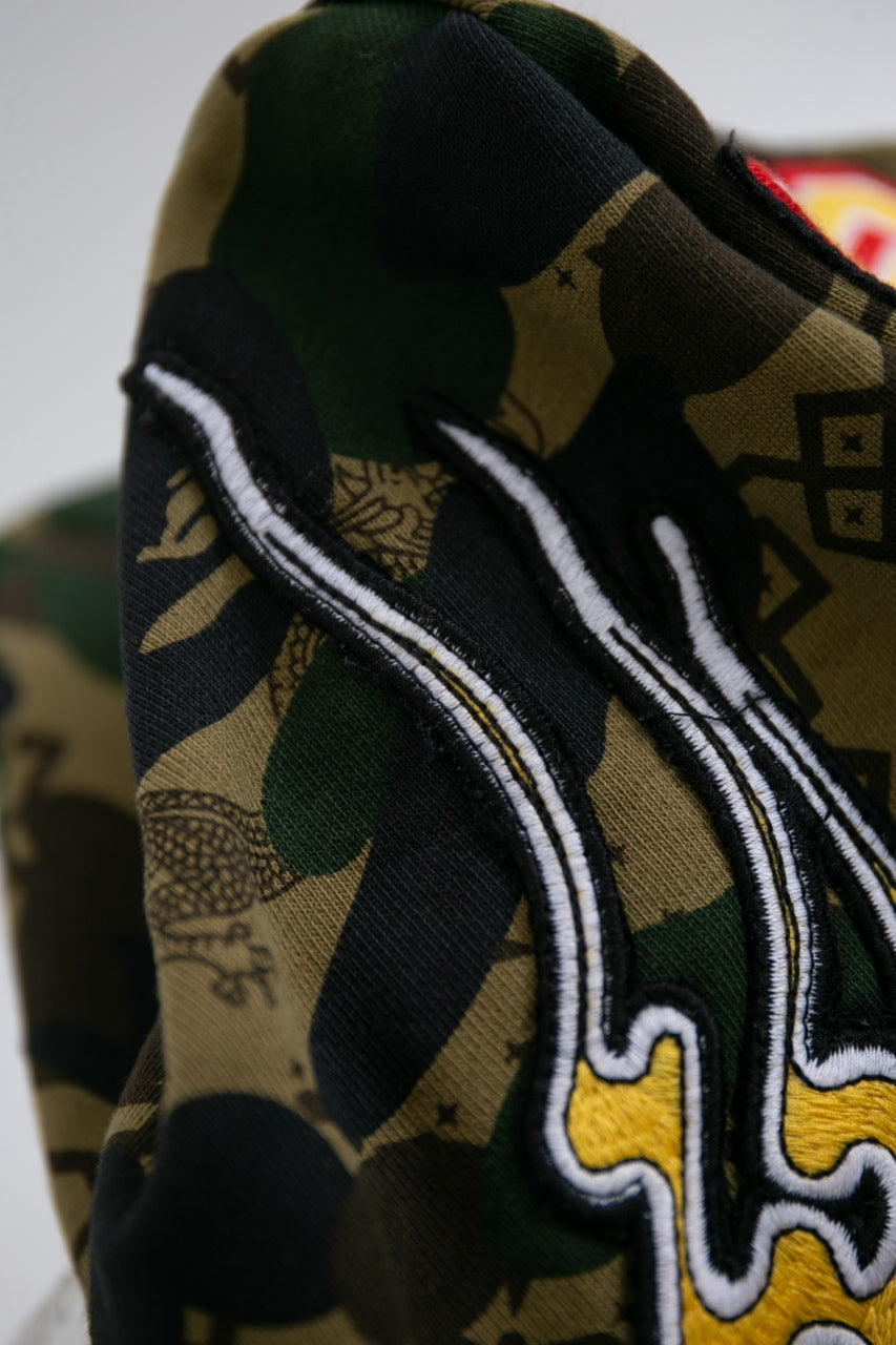 BAPE X CLOT CAMO SHARK RELAXED FIT FULL ZIP HOODIE