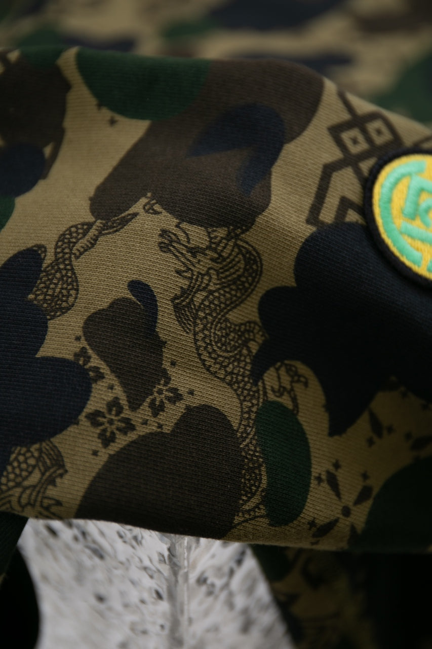 BAPE X CLOT CAMO SHARK RELAXED FIT FULL ZIP HOODIE