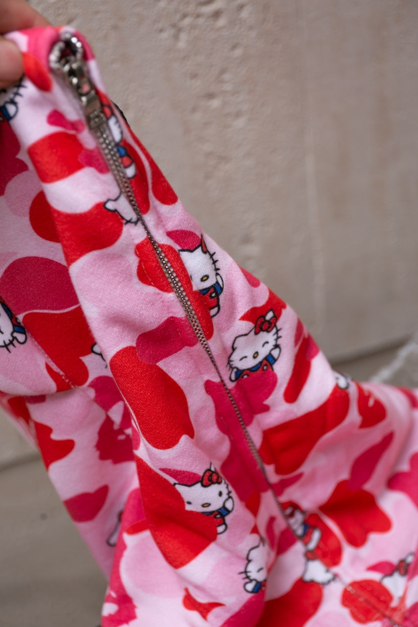 A Bathing Ape x HELLO KITTY Camo Full Zip Hoodie