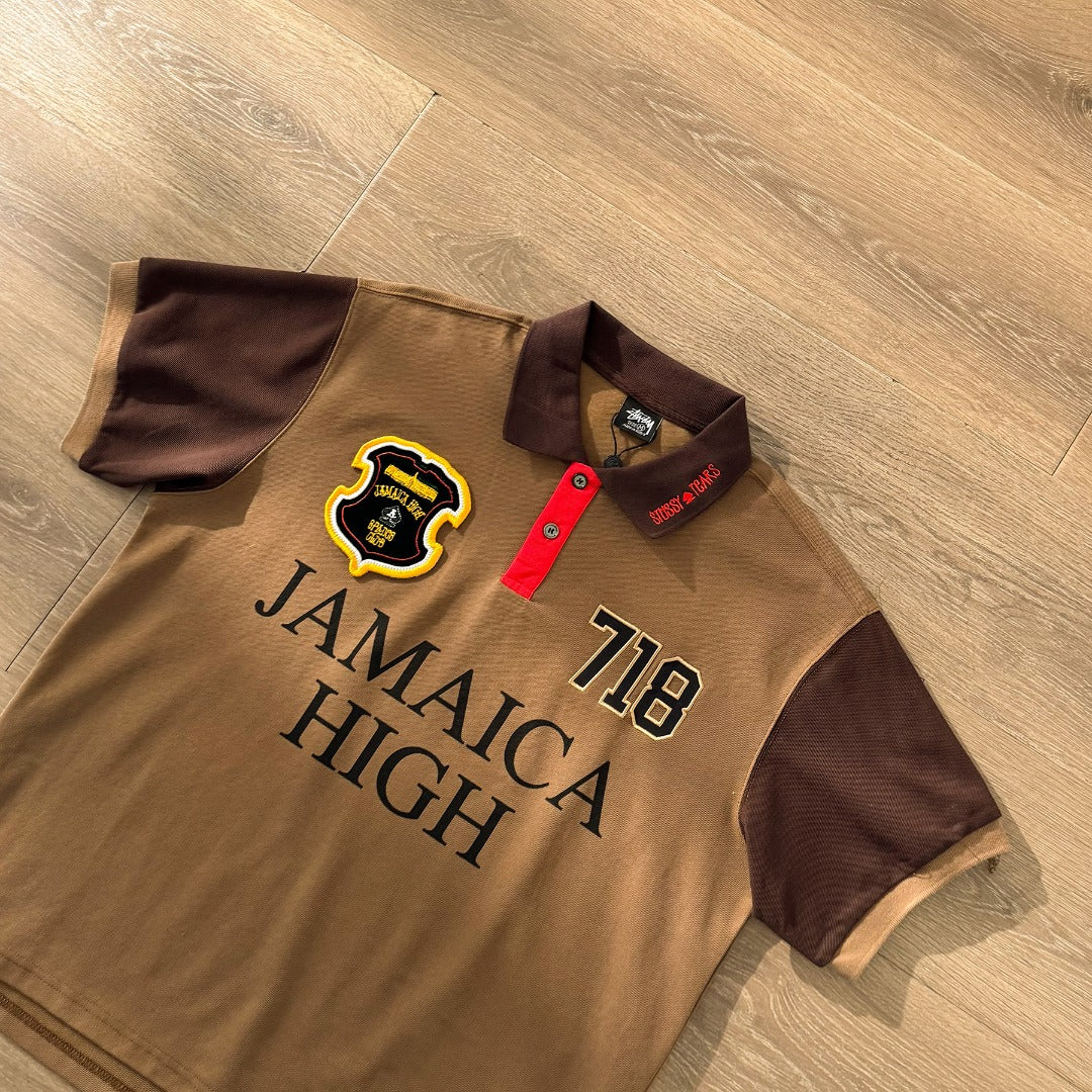 Stussy x Denim Tears Pique Polo Brown