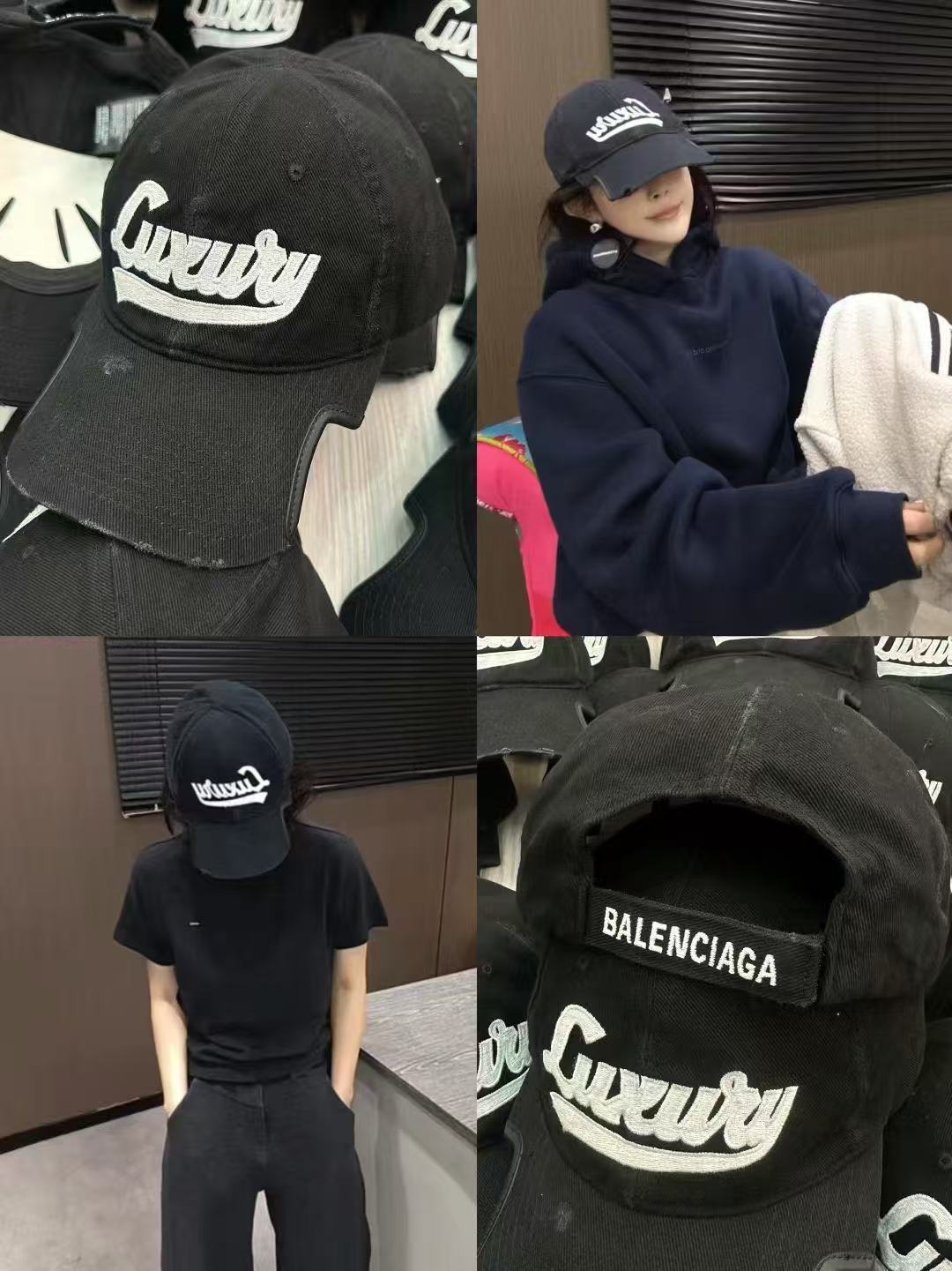 Balenciaga Luxyry Script baseball cap for all in faded black