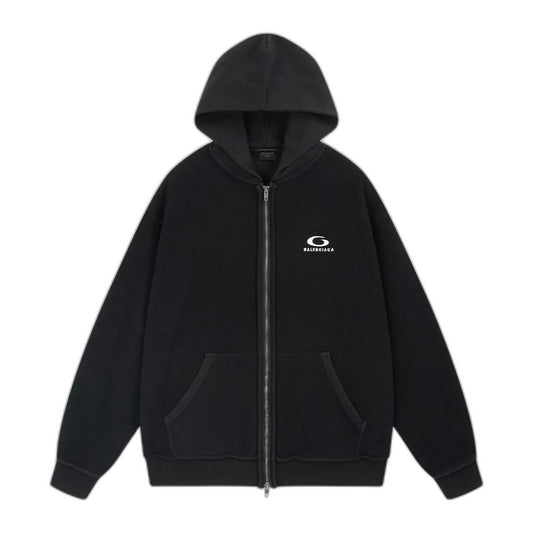 BALENCIAGA 24AW Inside Out Regular Zip-Up Hoodie