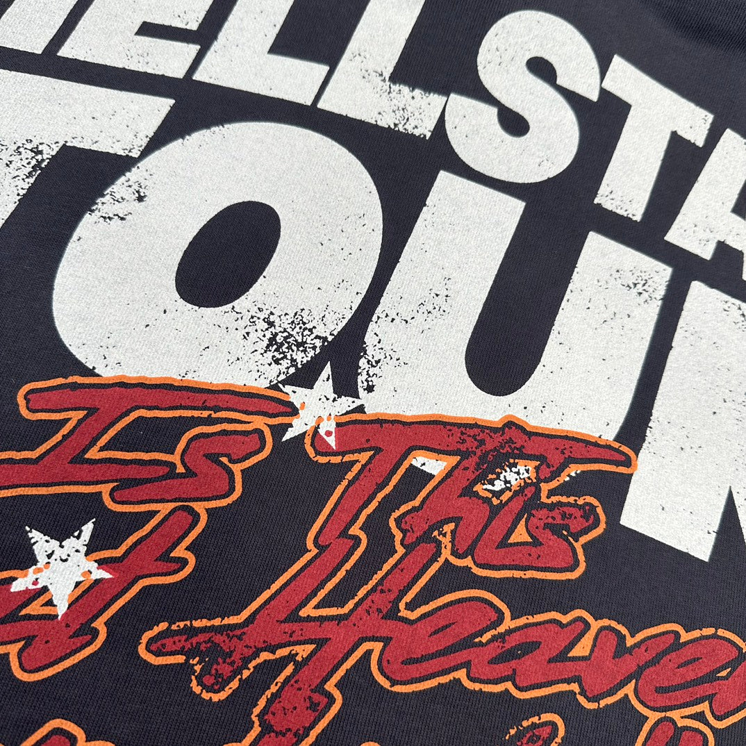 HELLSTAR Records Tour flame-print hoodie
